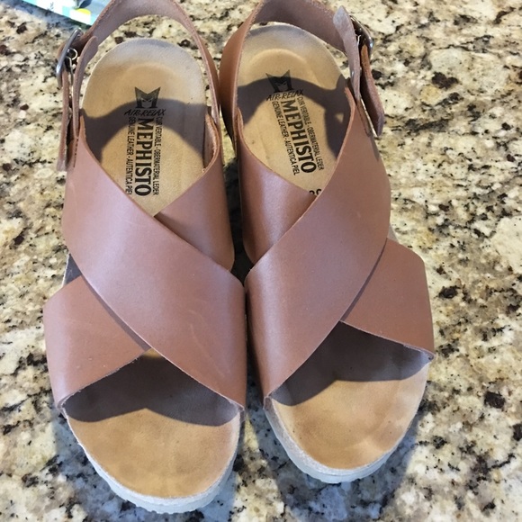 mephisto cork sandals